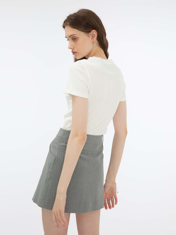 Cubic Classic Fit Crew Neck Cotton T-Shirt Purple