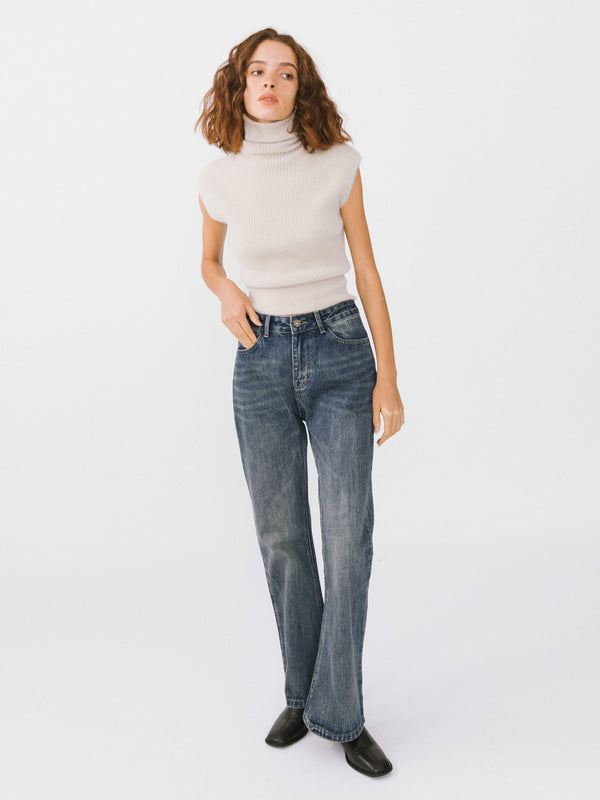 Cubic Classic Straight Leg Denim Jeans Denim Blue