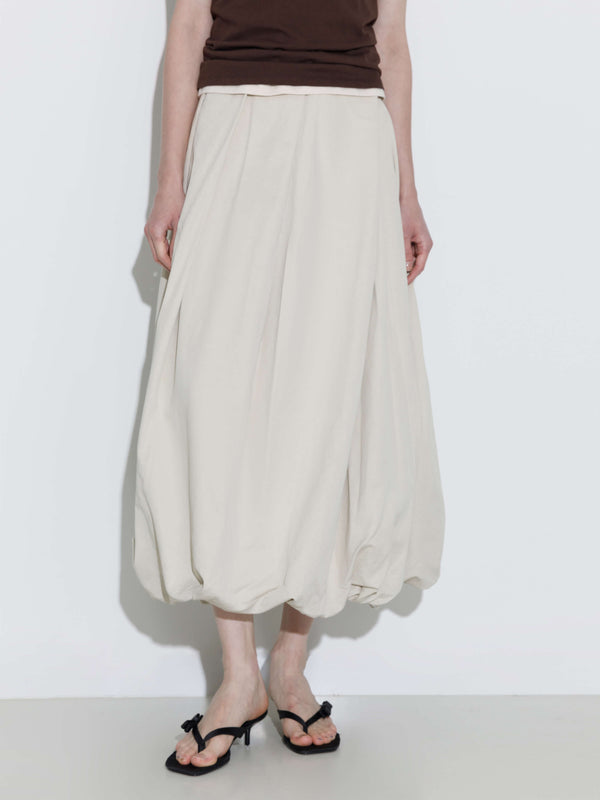 Cubic Cloud Midi Skirt Navy