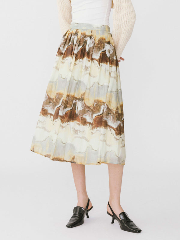 Cubic Coast Printed Pleated Skirt Sienna