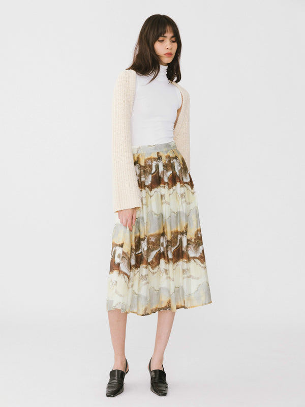 Cubic Coast Printed Pleated Skirt Sienna