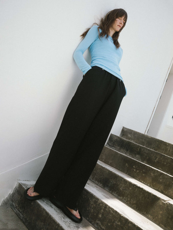 Cubic Colorblock Casual Straight Trousers DimGray