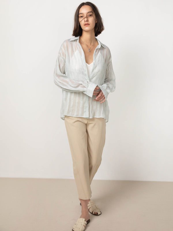 Cubic Cropped Elastic Waist Tapered Jeans Wheat