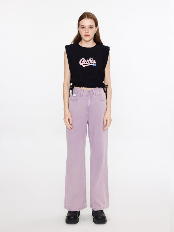 Cubic Cubic Power Shoulder Top Pink