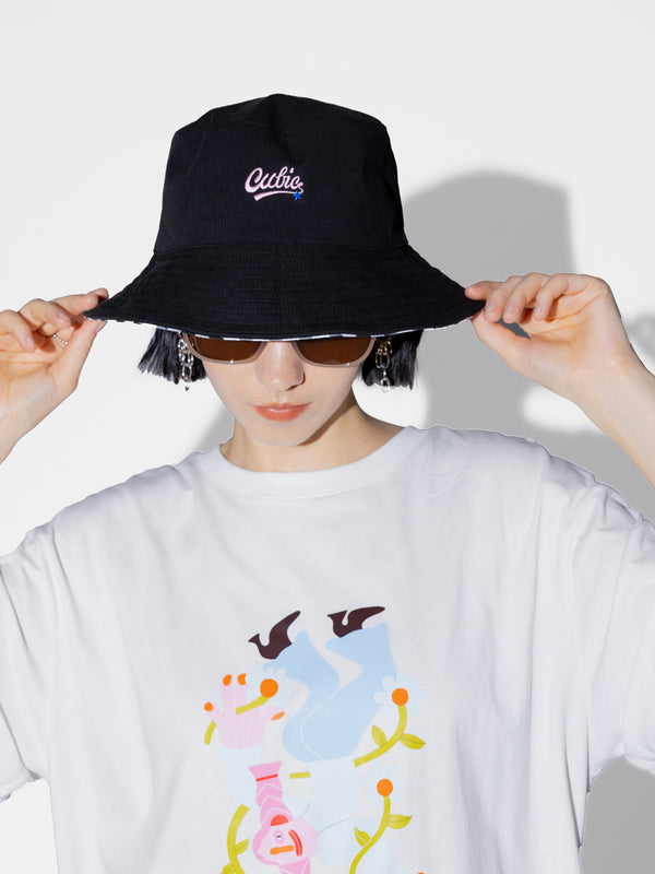 Cubic Cubic Varsity Bucket Hat Black