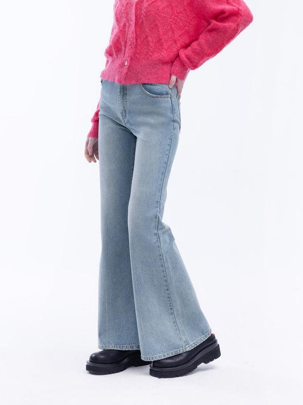 Cubic Flared Skinny Jeans Light Blue