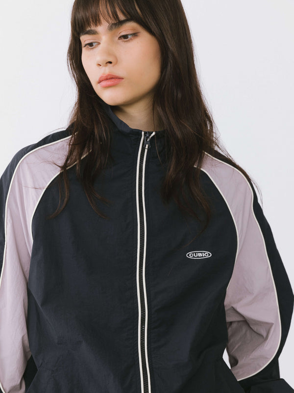 Cubic Full Zip Up Sports Jacket Navy