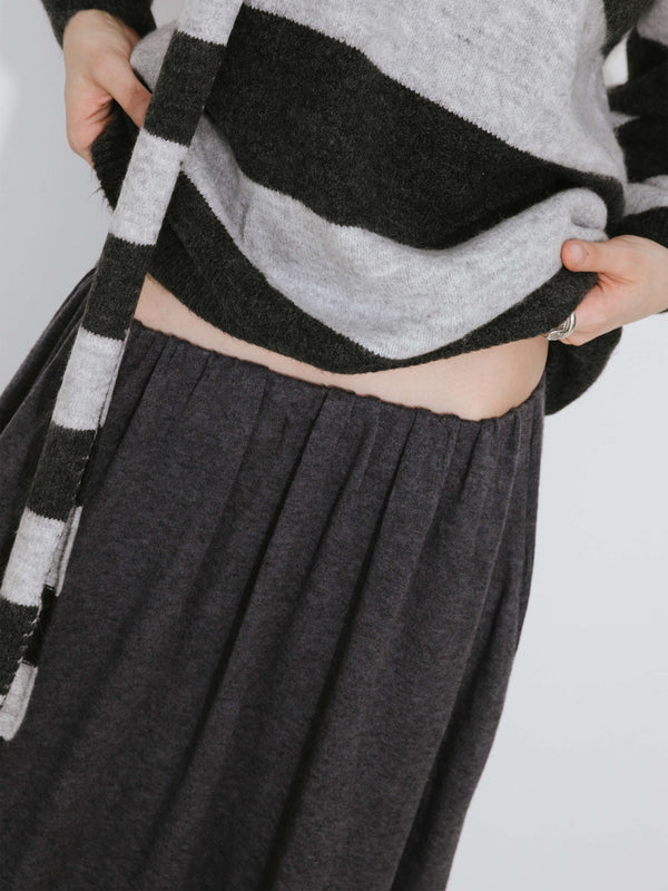 Cubic Gray Loose A-line Skirt Gray