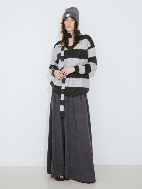 cubic Gray Loose A-line Skirt Gray