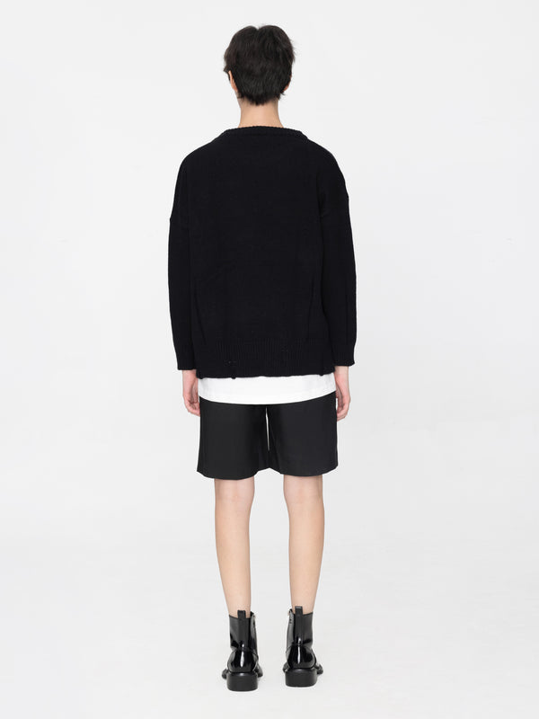 Cubic Guitar Jacquard Knit Sweater Black
