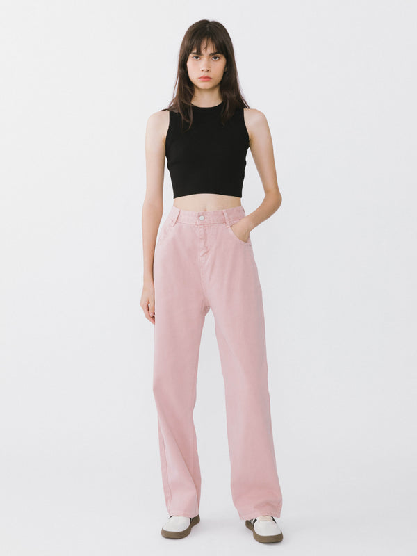 Cubic High Waisted Boyfriend Jeans Wheat