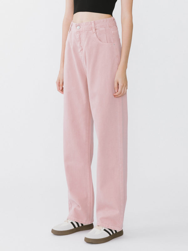 Cubic High Waisted Boyfriend Jeans Wheat