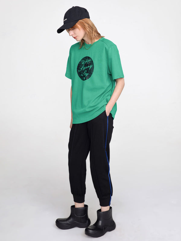 Cubic High Waisted Cuffed Pleated Trousers Black