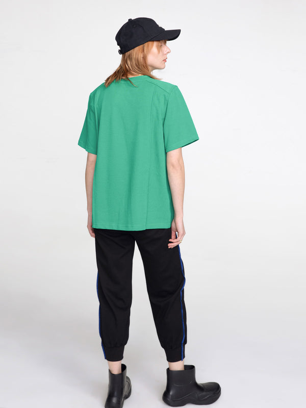 Cubic High Waisted Cuffed Pleated Trousers Black