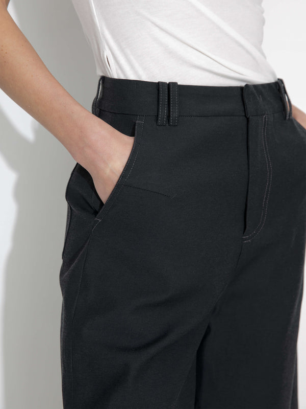 Cubic Knee-Length Casual Trousers DarkGray