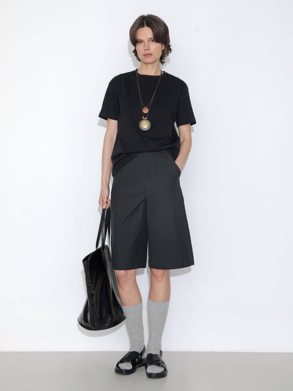 cubic Knee-Length Casual Trousers DarkGray