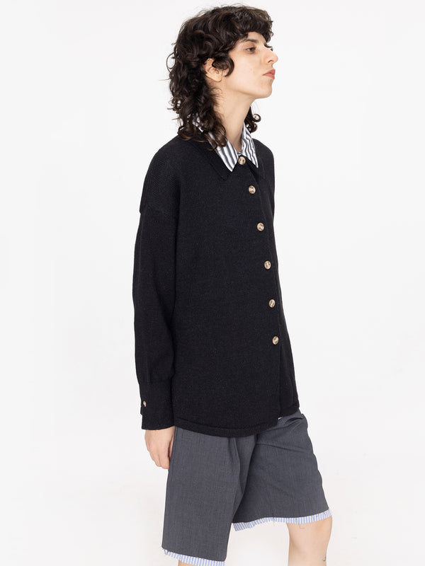 Cubic Knitted Over Shirt Wheat