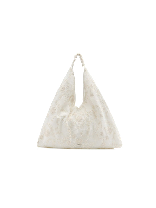 cubic Lace Pattern Shoulder Bag