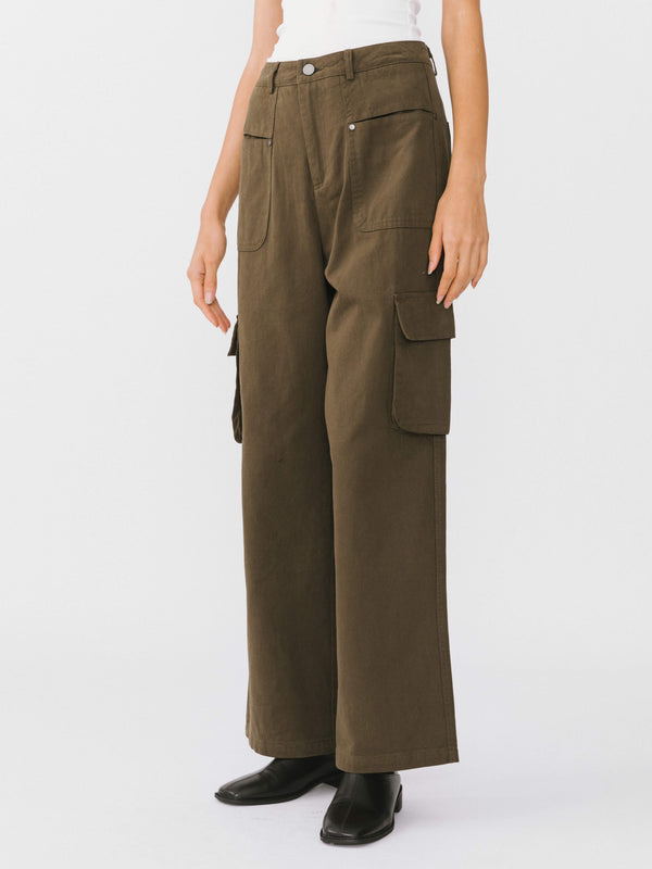 Cubic Large Flap Pockets Cargo Trousers Black