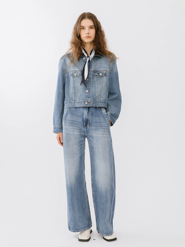 Cubic Light Blue Short Denim Jacket SteelBlue