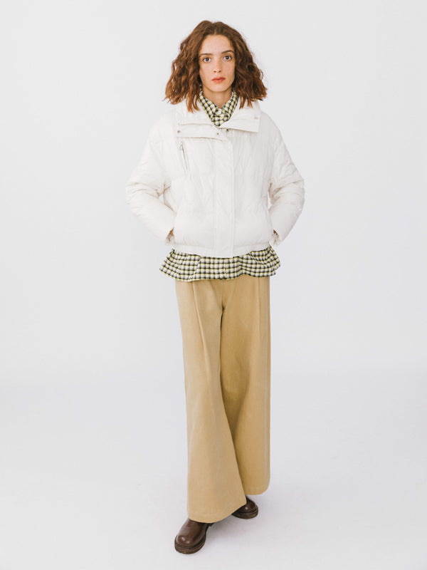 Cubic Light Colored Wide Leg Jeans Khaki