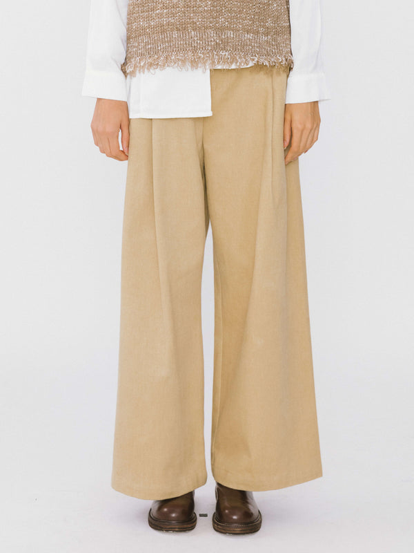 cubic Light Colored Wide Leg Jeans khaki
