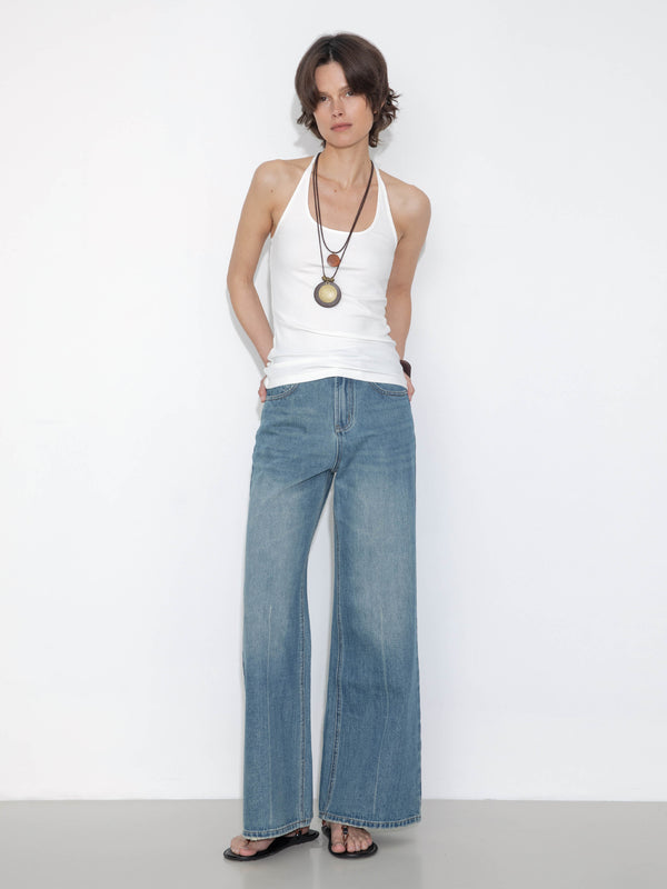 Cubic Loose-Fit Flared Vintage Jeans DodgerBlue