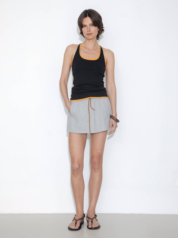 Cubic Mini Wrap 100% Cotton Shorts Navy