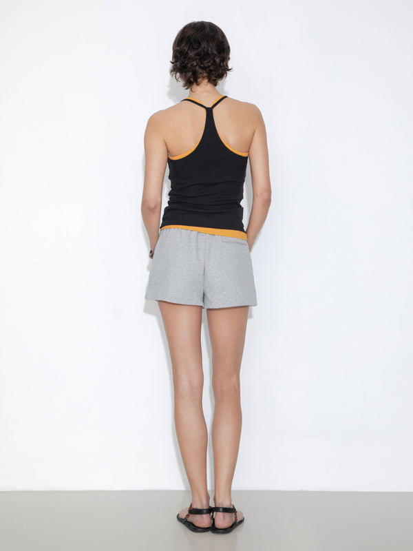 Cubic Mini Wrap 100% Cotton Shorts Navy