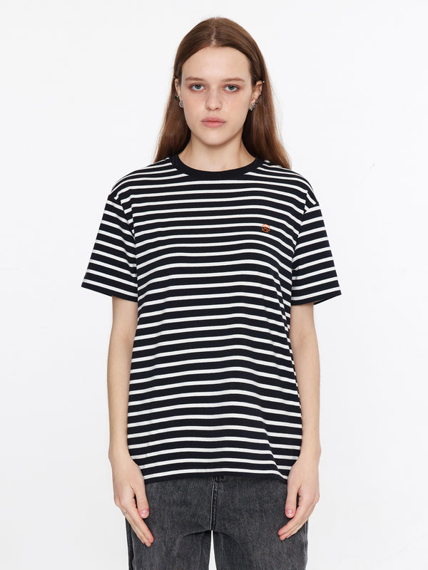 cubic Oversized Striped T-shirt Purple