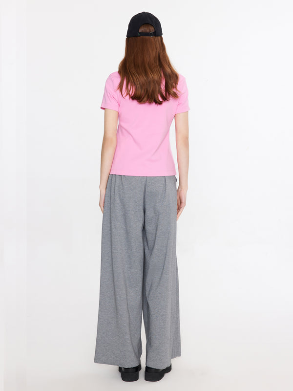 Cubic Regular Fit Basic T-shirt PalePink