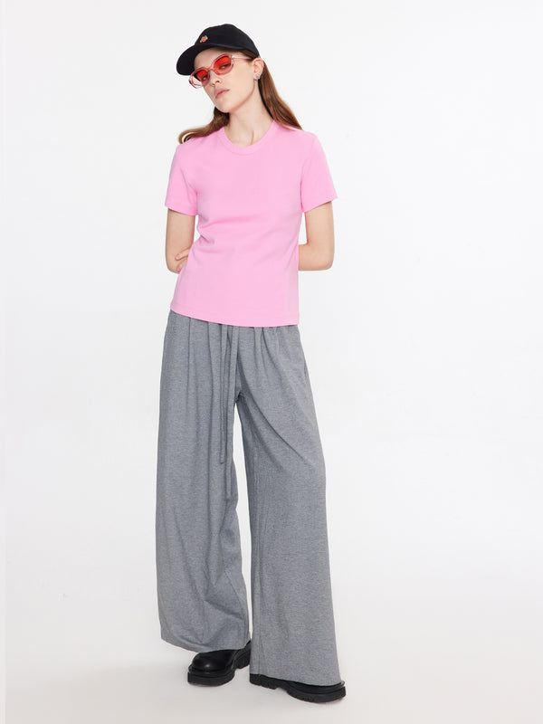 cubic Regular Fit Basic T-shirt PalePink