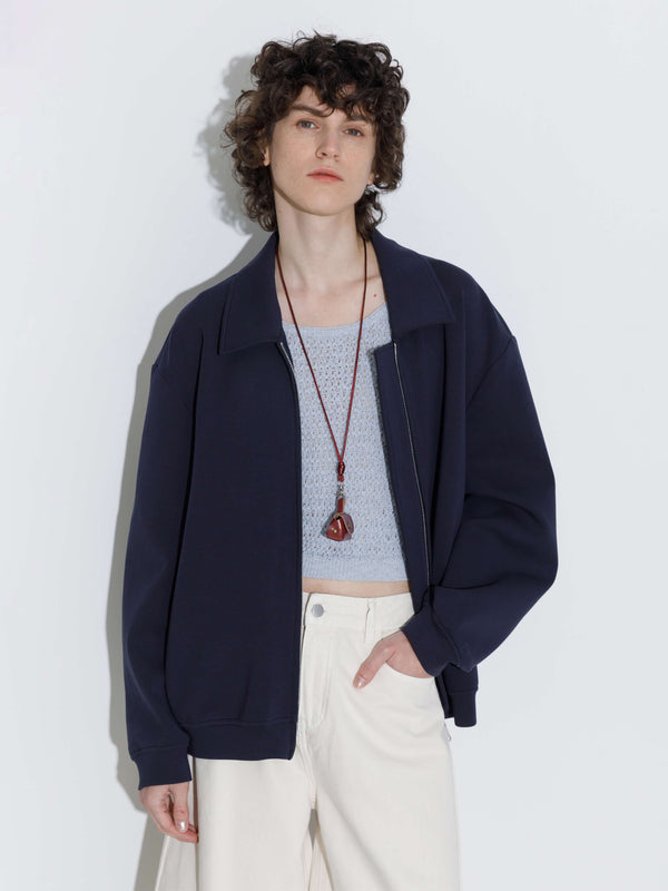 Cubic Relaxed Fit Zipped Utility Jacket Grey