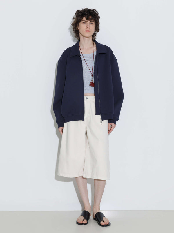 cubic Relaxed Fit Zipped Utility Jacket Grey