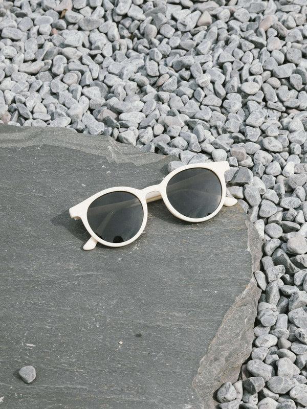 cubic Retro Round Sunglasses White