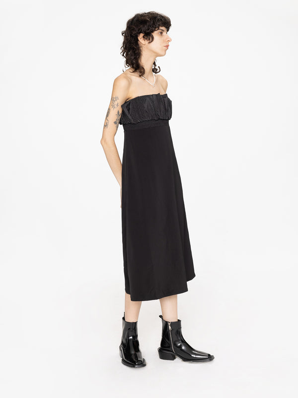 Cubic Ruffled Empire Waist Dress Pink