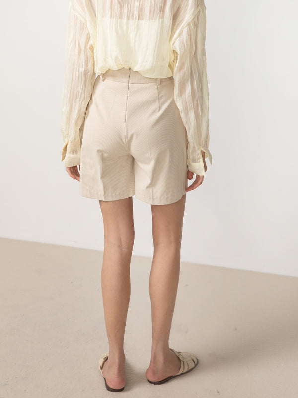 Cubic Safari Tailored Shorts Wheat