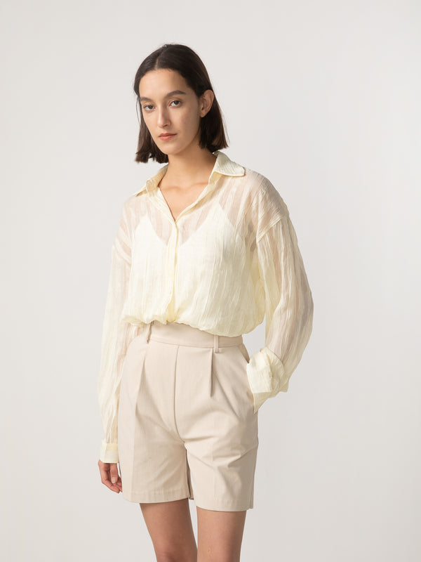 cubic Safari Tailored Shorts Wheat