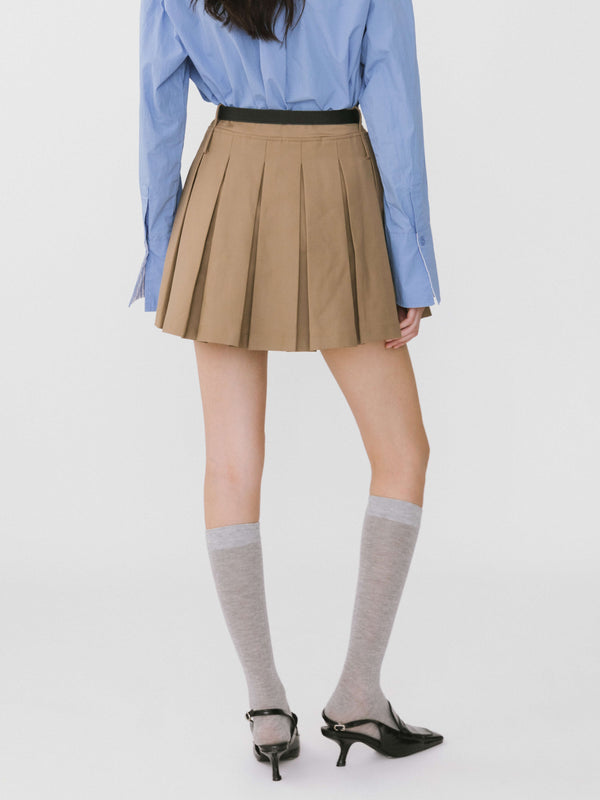 Cubic School Girl Mini Skirt Gray