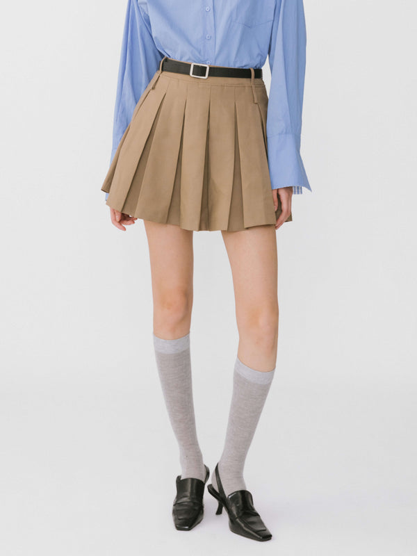 Cubic School Girl Mini Skirt Gray