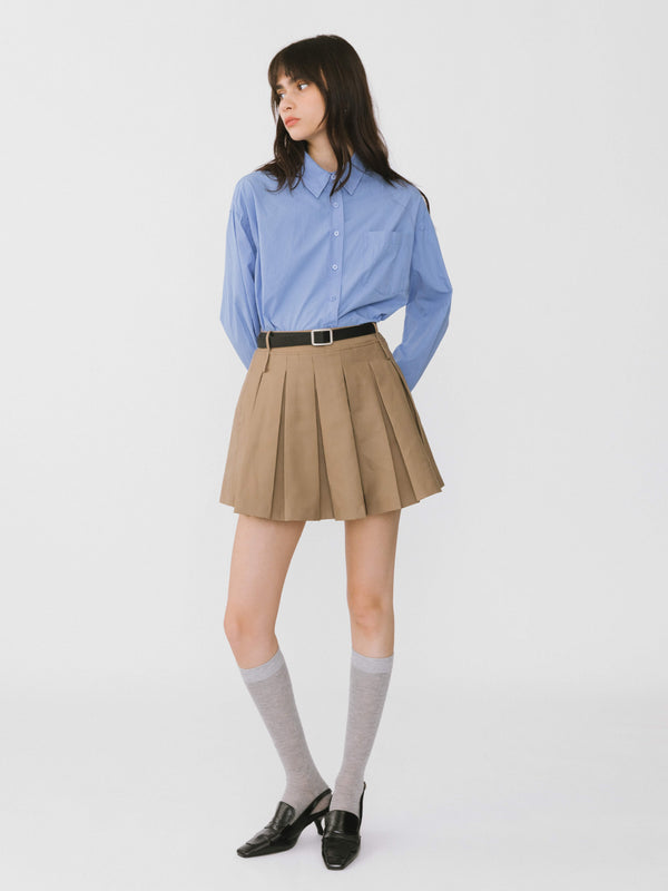 Cubic School Girl Mini Skirt Gray