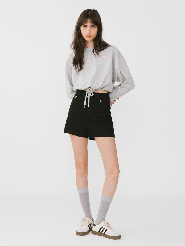 Cubic Short Basic Sweatshirt Light Green