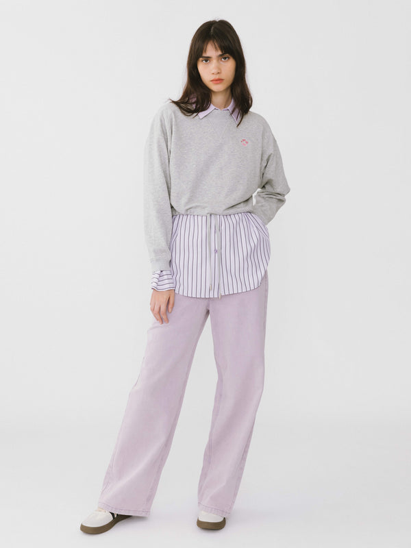 Cubic Short Basic Sweatshirt Light Green