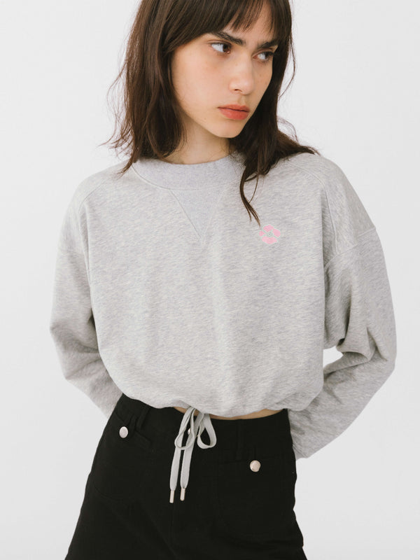 cubic Short Basic Sweatshirt Light Green