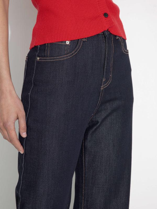 Cubic Straight-Leg Vintage Jeans White