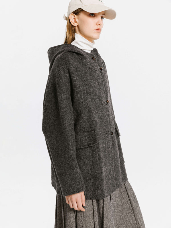 Cubic Tailored Coat With Sheep Wool Blend Sienna