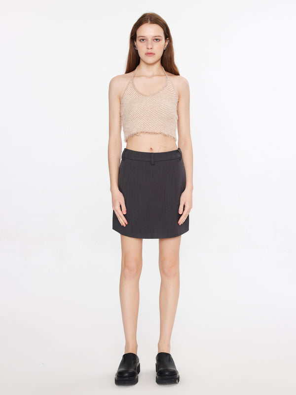 cubic Tailored Mini Skirt DarkGray