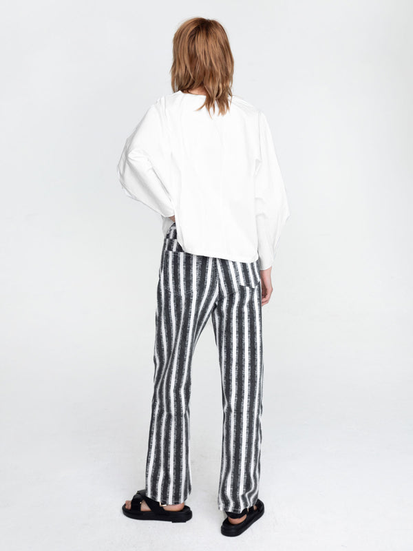Cubic Thick Chalk Striped Jeans M