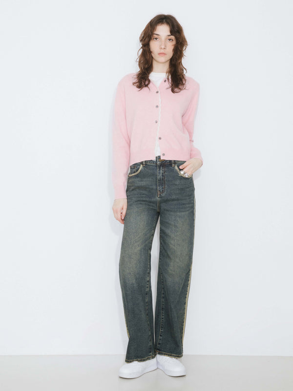 Cubic Vintage Bronze Wash Dark Jeans SteelBlue