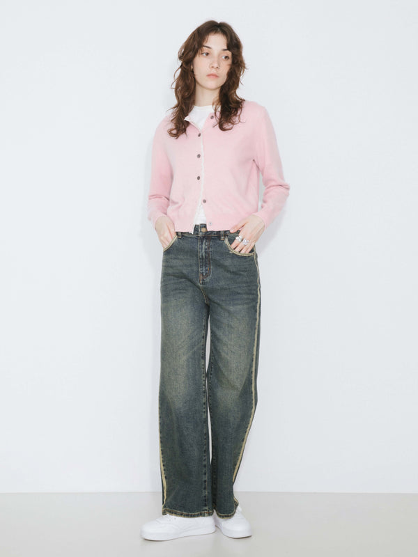 Cubic Vintage Bronze Wash Dark Jeans SteelBlue